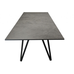Table extensible céramique gris anthracite 180/230 cm - HARMONY