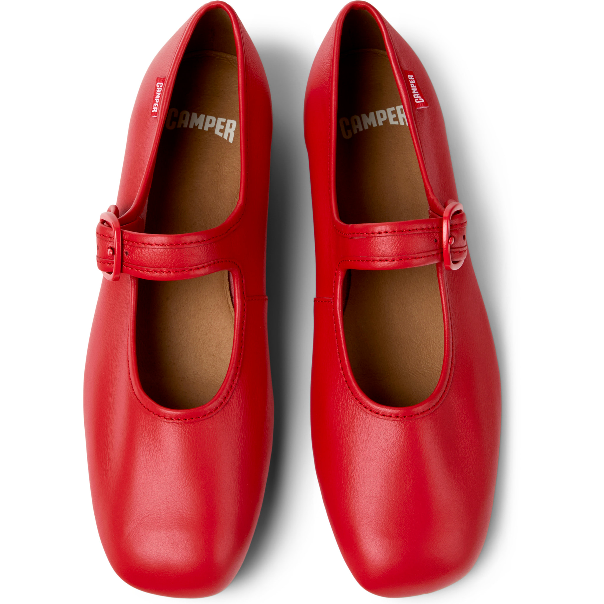 Bailarinas - CAMPER Casi Myra - Rojo - Cuero liso