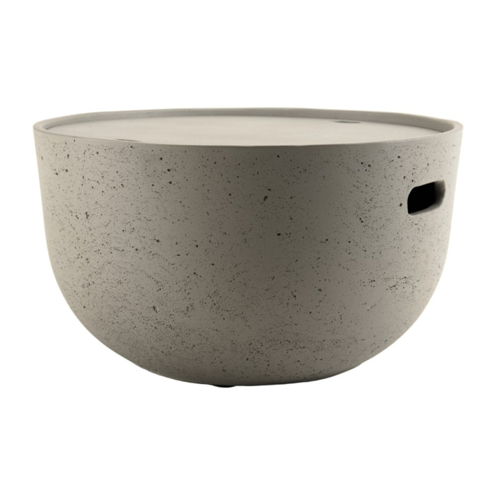 HECTOR - Table basse de jardin ronde 58x58 cm béton