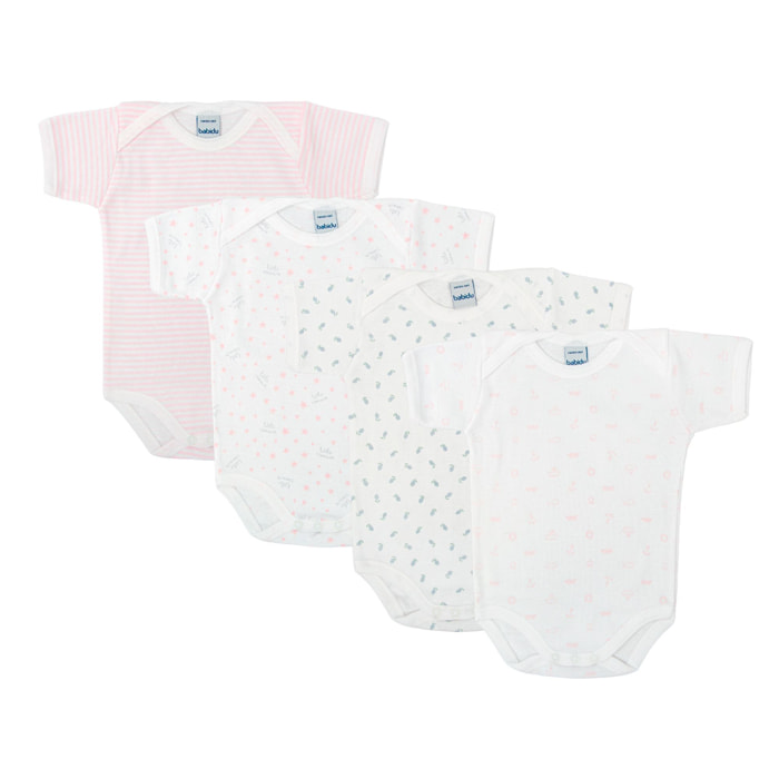 Pack 4 Body Basico Manga Corta