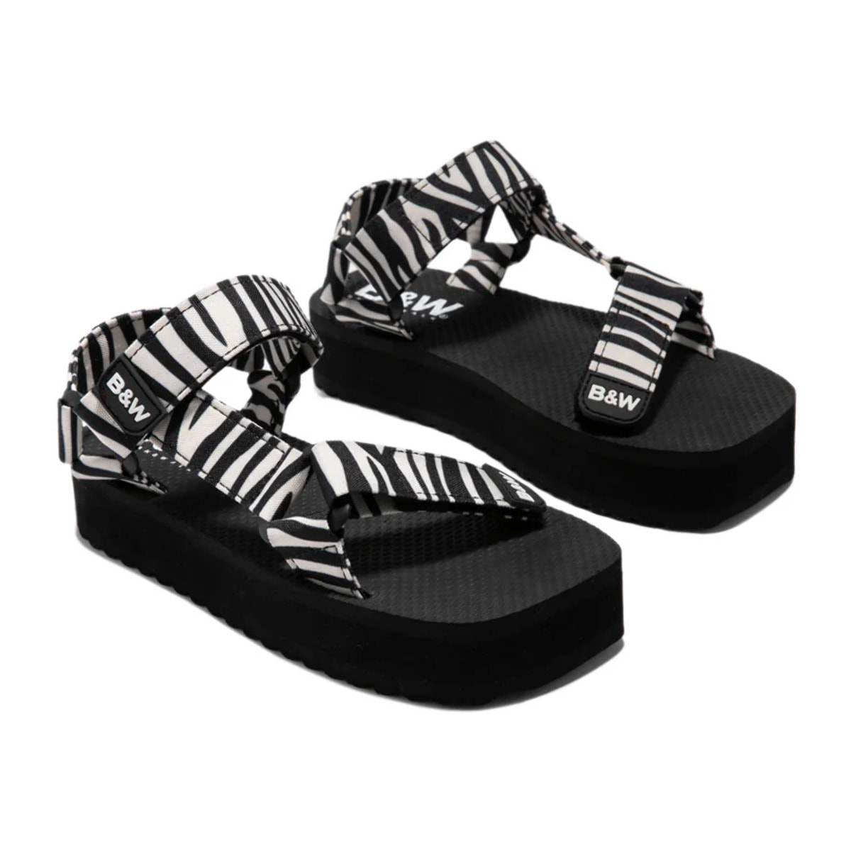 Sandalias Plataforma Zebra B&W