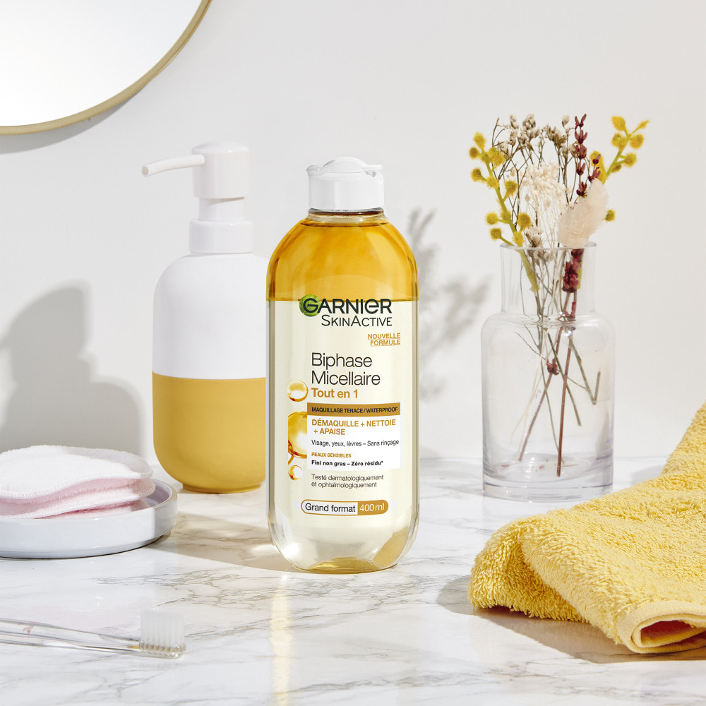 Lot de 6 - Garnier SkinActive Micellaire Biphase Tout en 1 Waterproof 400mL
