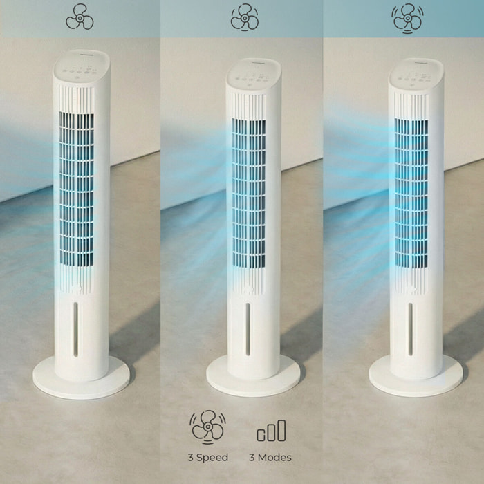 Climatizador Evaporativo Portátil Torre Multifunción con Mando a Distancia Hushly InnovaGoods
