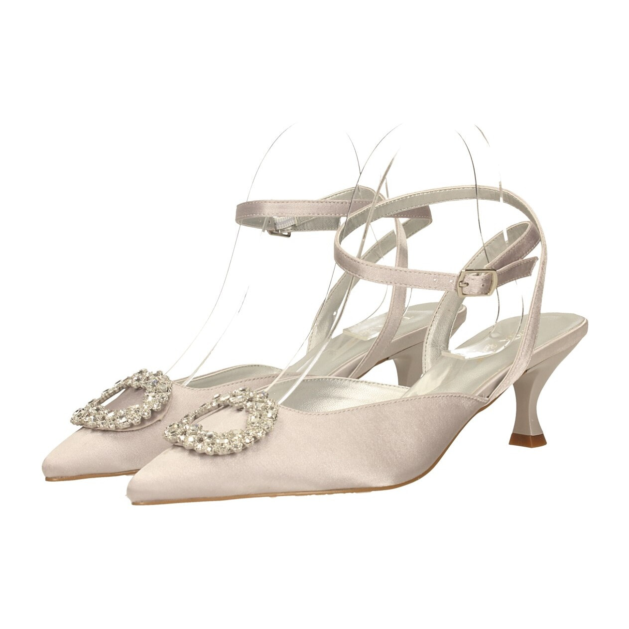 Décolleté sling back Donna Tata Italia Argentato