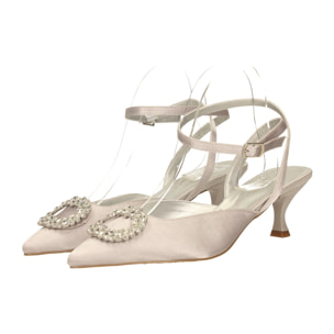 Décolleté sling back Donna Tata Italia Argentato