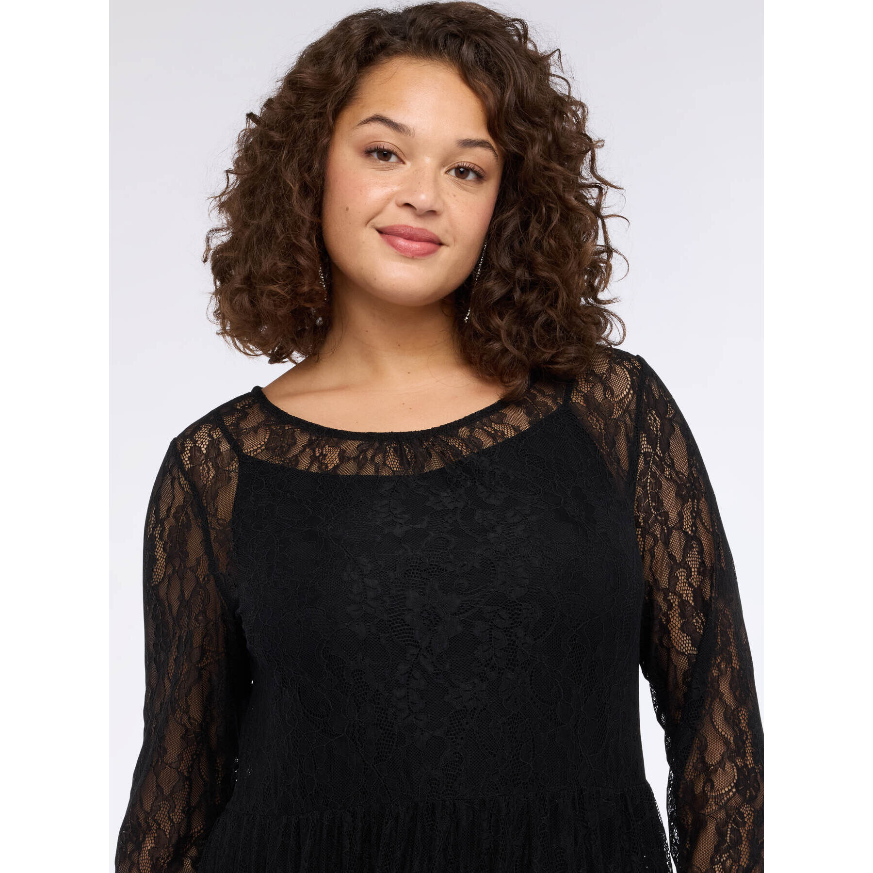 Fiorella Rubino - Vestito lungo in pizzo - Nero