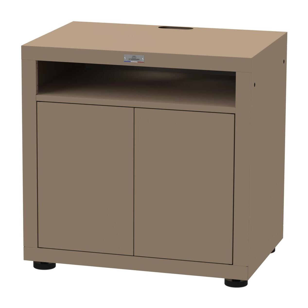 Meuble Cuisson Avec Tablette, 80 X 55 cm Taupe - LE MARQUIER