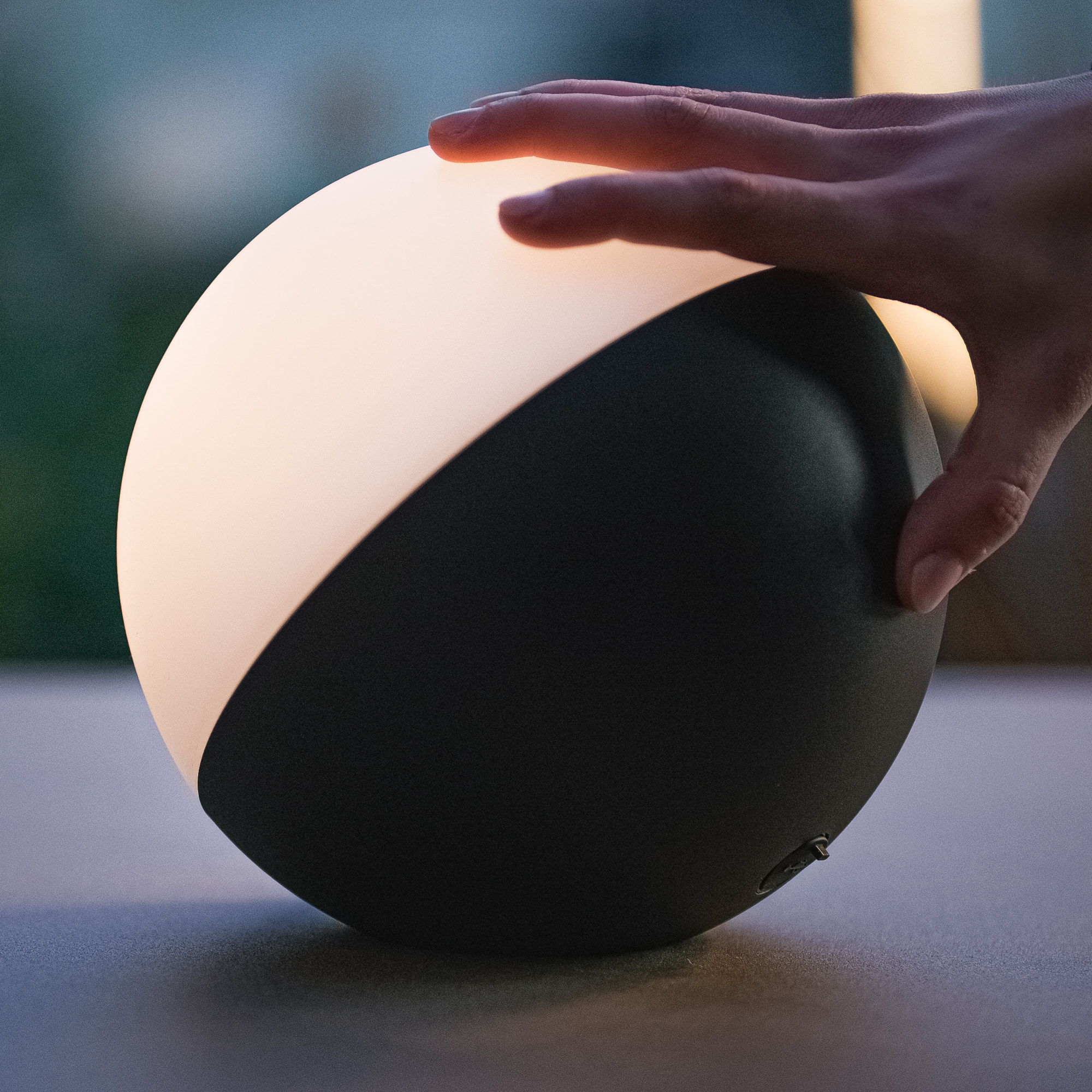 FORLIGHT Sobremesa Ip44 Sphere Led 1,5W 2700K Negro 85Lm