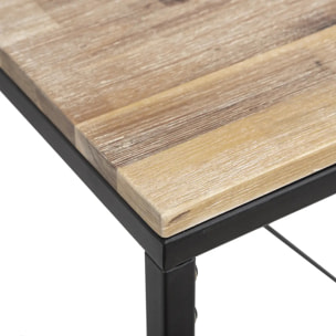 Table à manger bar "Edena" acacia métal L115cm