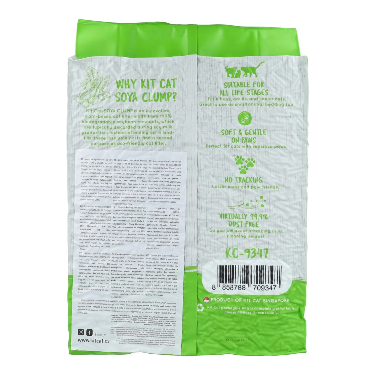 Pack 2x Kit Cat Arena Eco Nova Pack Ahorro - Green Tea 7 L Arena para gatos