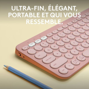Clavier sans fil LOGITECH Pebble 2 K380s Rose