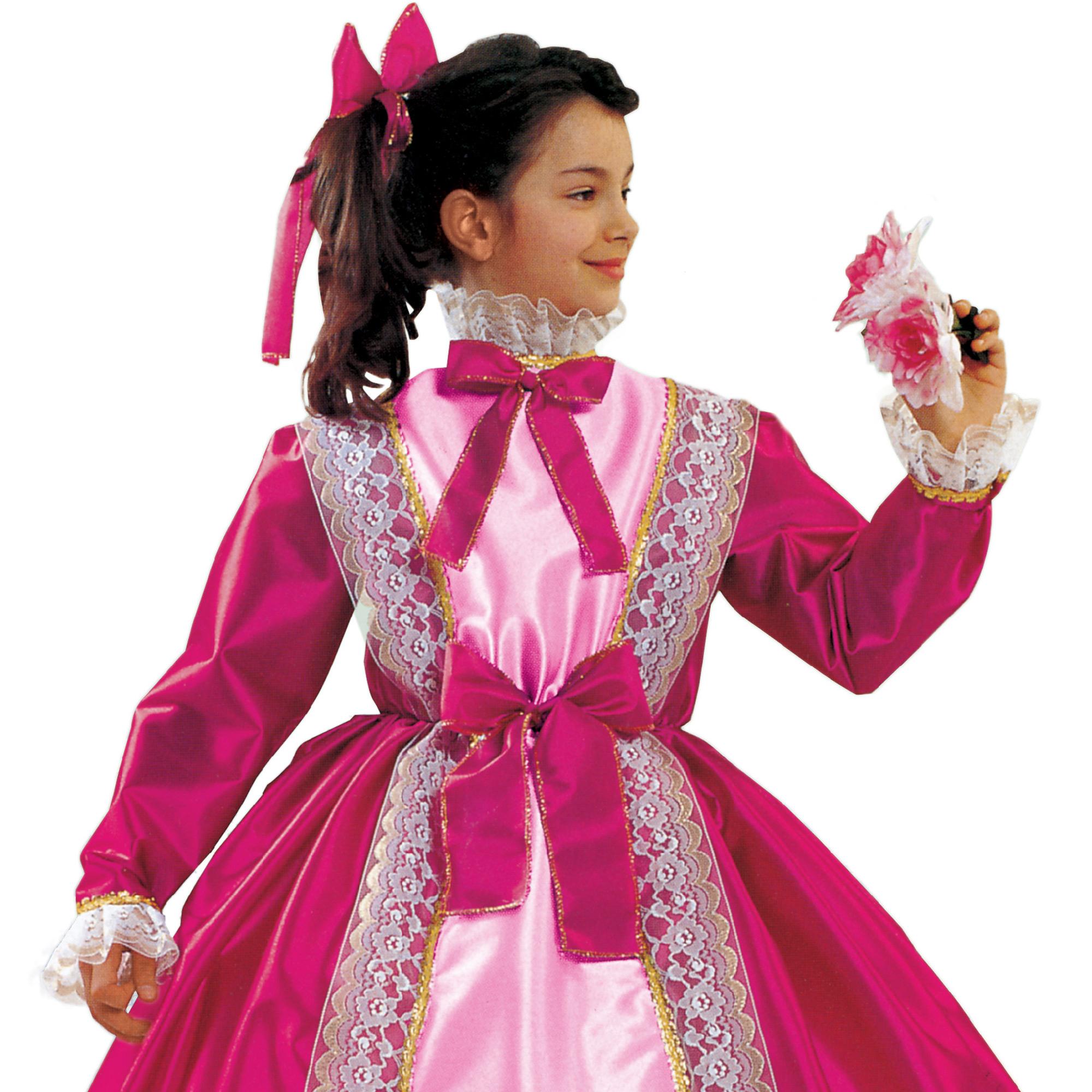 Abito Costume Carnevale Lady Principessa Sissi Rosa Bambina