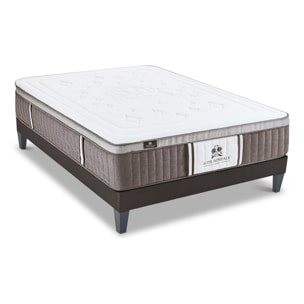 Ensemble Matelas Suite Impériale & Sommier KIT15, 35 cm, Ressorts Ensachés, Micro-Ressorts et Mémoire de Forme, Technologie Tri-Lattes, Soutien Ferme