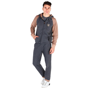 Tuta da uomo con cappuccio e zip Neutrals