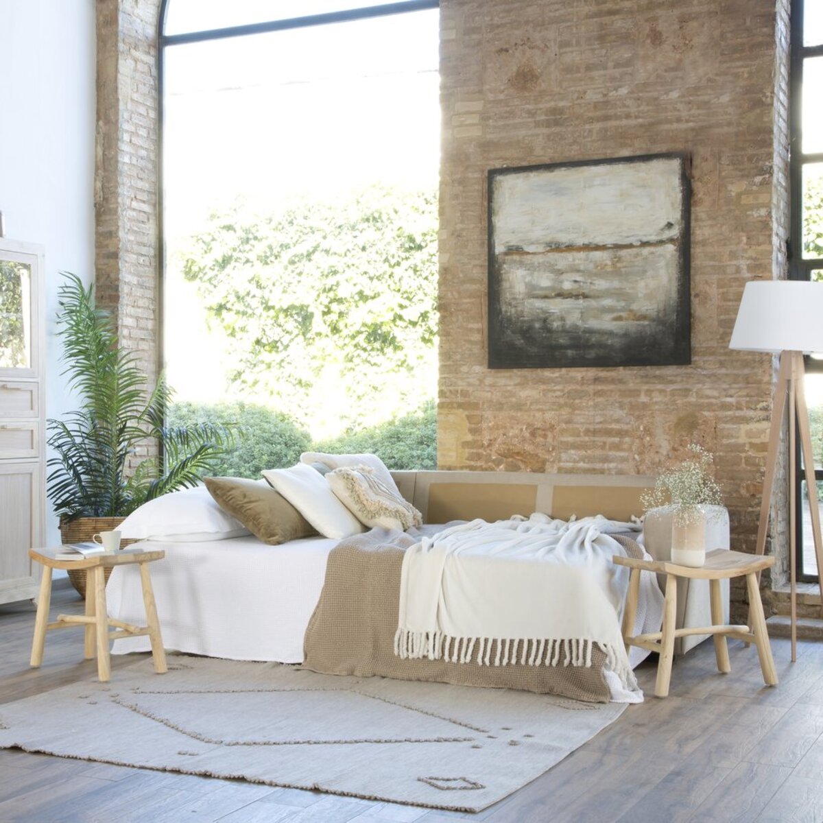 Canapé d'angle Kubor -textile, mousse pu, bois et panneau de particules-couleur beige 238 x 88 x 157 cm