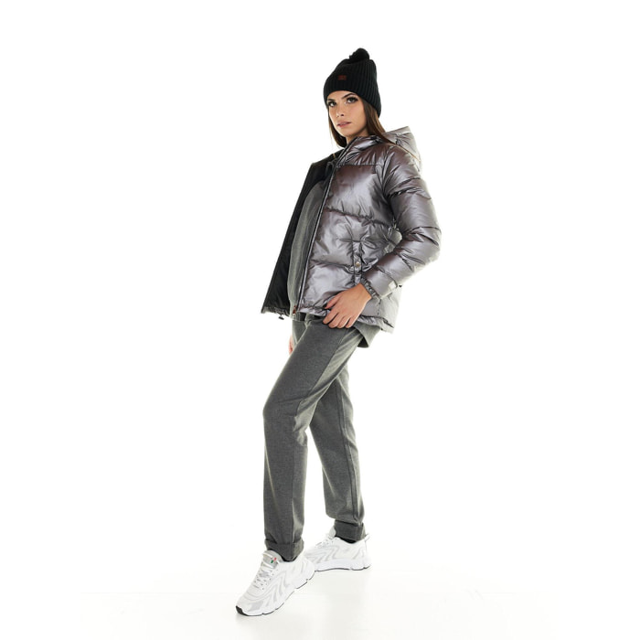 Piumino Leone donna con full zip Greyss