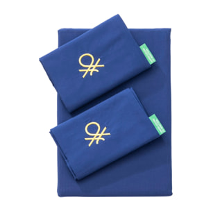 Set 4pzs sabana king: sabana plana (240x290cm c/ dobladillo simple 5cm) + sabana bajera (175x200+25cm flap) + 2 funda de almohada (50x80cm) 100% algo