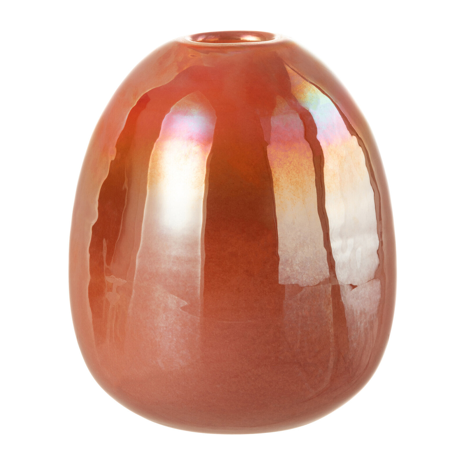 J-Line Vase Boule Verre Rouge Medium