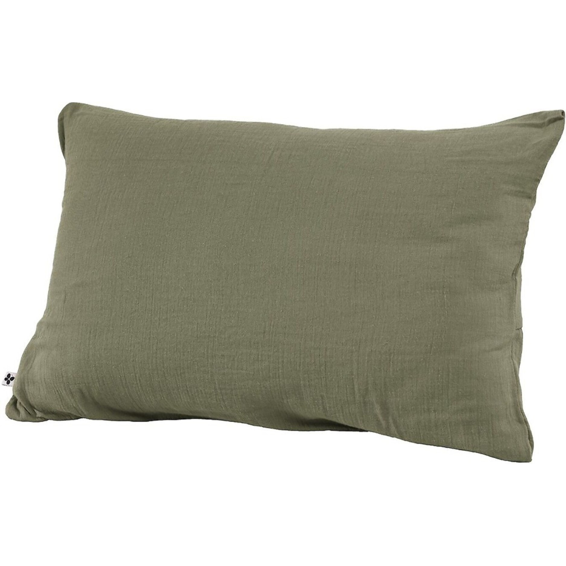 Taie d'oreiller 100 % gaze de coton kaki