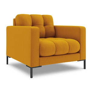 Fauteuil "Bali" en tissu structurel jaune