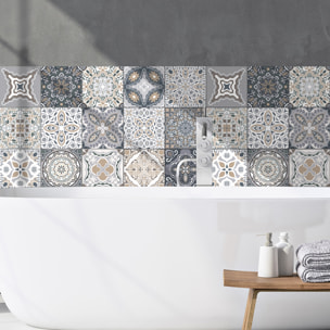 Stickers muraux - Sticker Mural Carrelage adhésif Cuisine Salle de Bain - 24 STICKERS CARRELAGES AZULEJOS NELLO