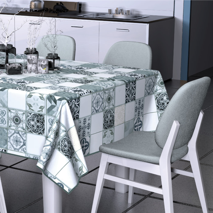 CASSESE HOME Tovaglia in PVC Breccia Con Bordino – Antimacchia, Pratica e Decorativa Made in Italy_Dec.E