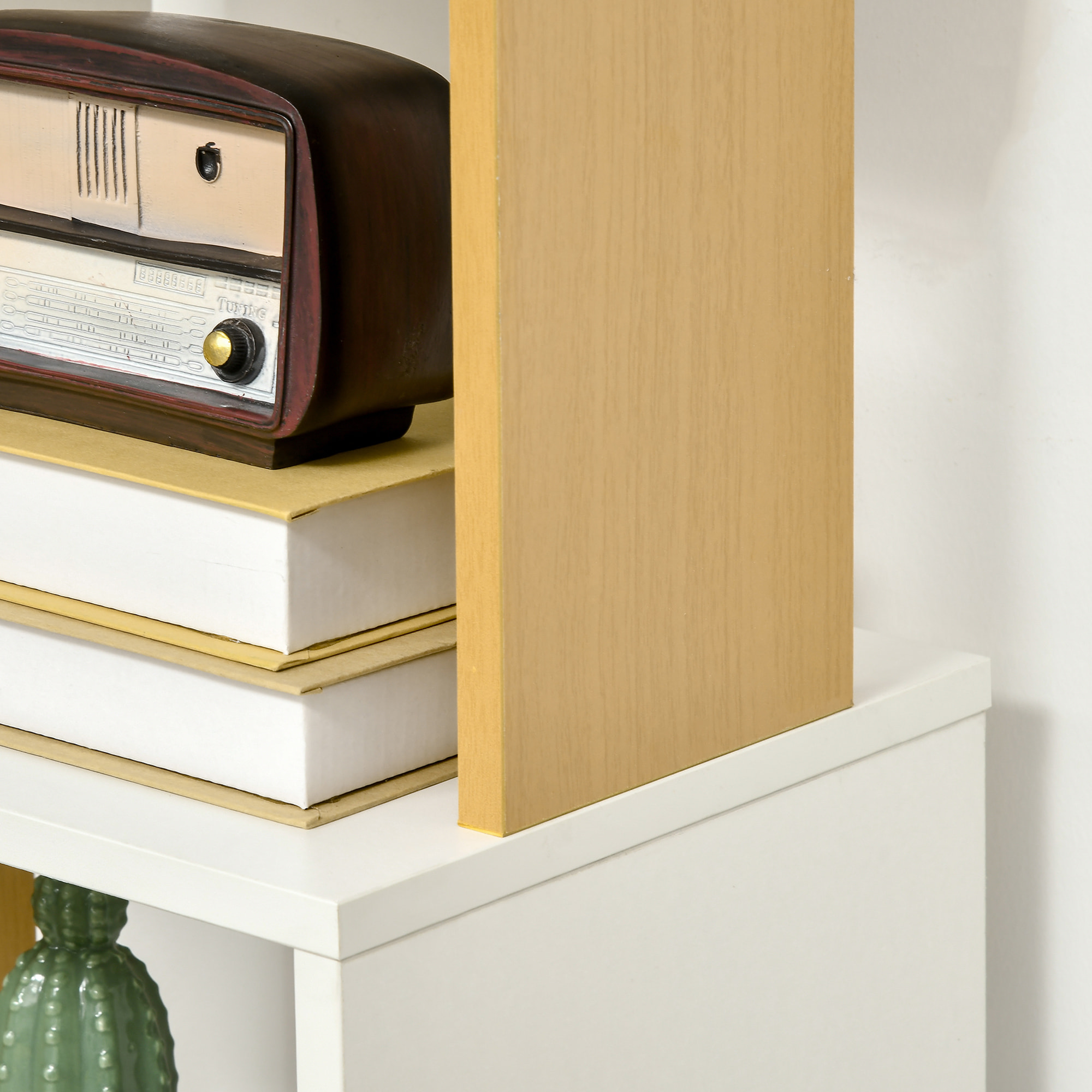 Estantería Librería en Forma S con 5 Estantes Abiertos para Salón 33x28x161 cm