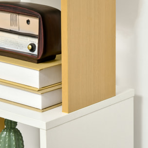 Estantería Librería en Forma S con 5 Estantes Abiertos para Salón 33x28x161 cm