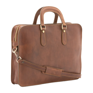 Borsa a mano  unisex In Vera pelle Made in Italy 40x30x8 cm