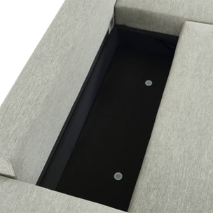 Canapé d'angle gauche convertible 3 places tissu avec coffre WIDE