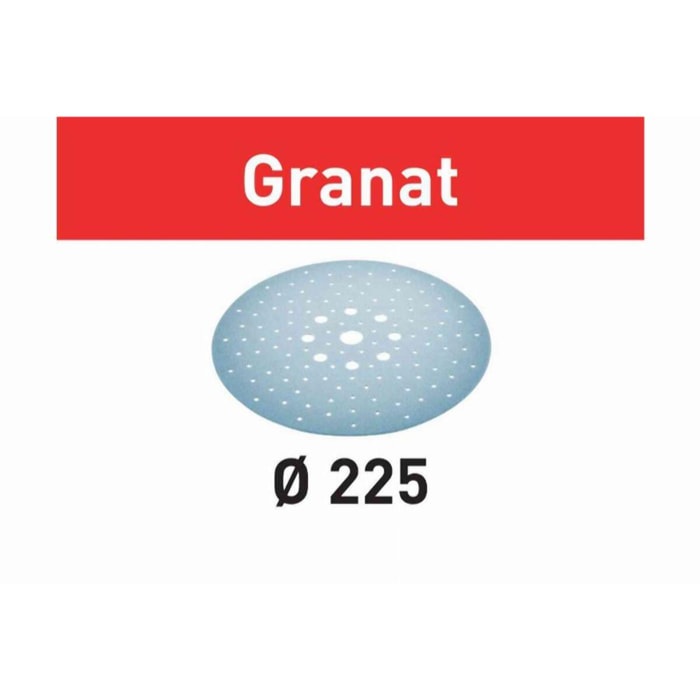 Abrasifs Granat FESTOOL pour ponceuse Planex - Grain 180 D.225 - Boîte de 25 - 205660