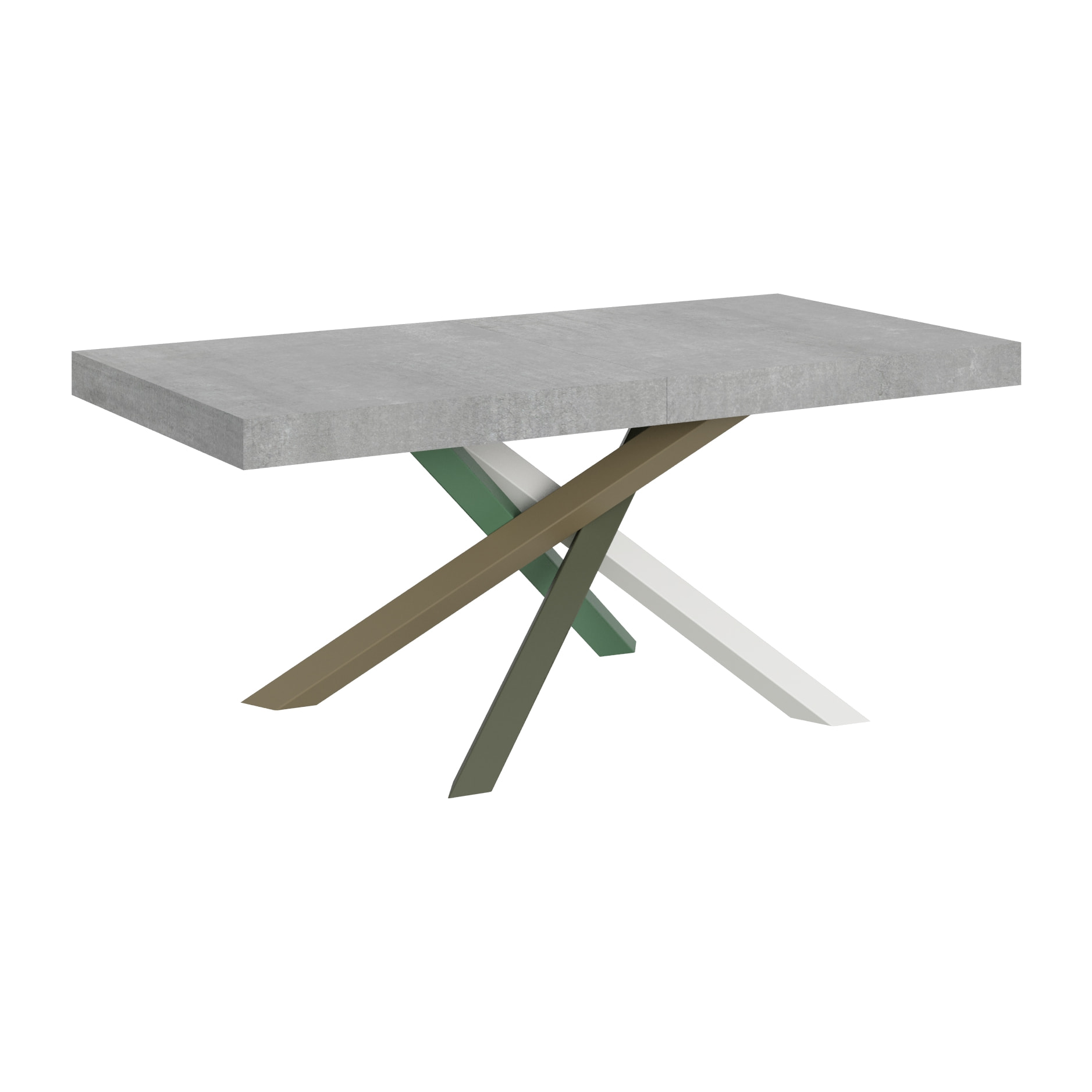 Tavolo allungabile 90x200/304 cm Volantis cemento telaio 4/A