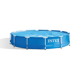 Intex Piscina Metal Frame rotonda con Pompa Filtro, 366x76 cm