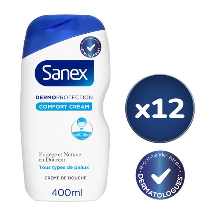 Pack de 12 - Gel douche Sanex DermoProtecteur Protection - 400 ml