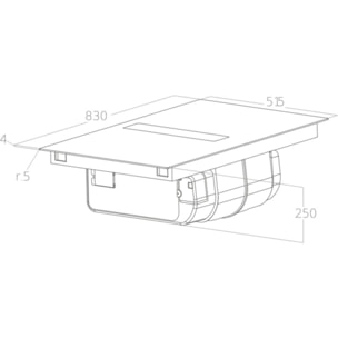 Plaque induction aspirante ELICA NIKOLATESLA FIT PRO 83 recyclage