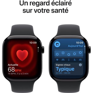 Montre connectée APPLE WATCH 42mm Alu Noir Serie 11 S/M Cellular