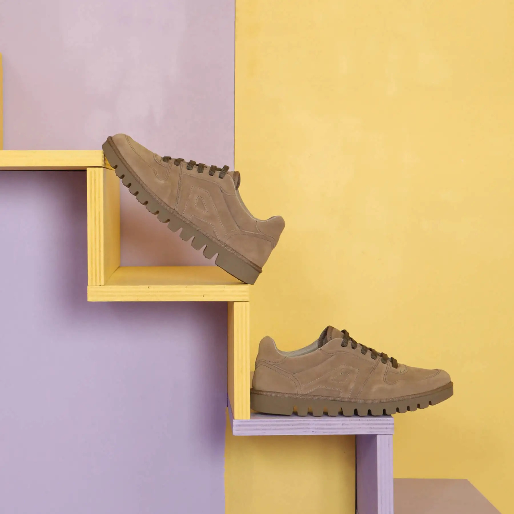 Zapatillas 1593S SILK SUEDE TAUPE/ONTARIO color Taupe