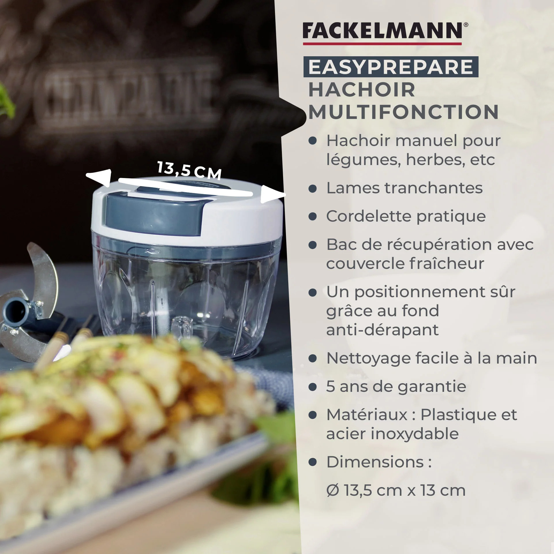 Hachoir manuel multifonction Fackelmann Easy Prepare