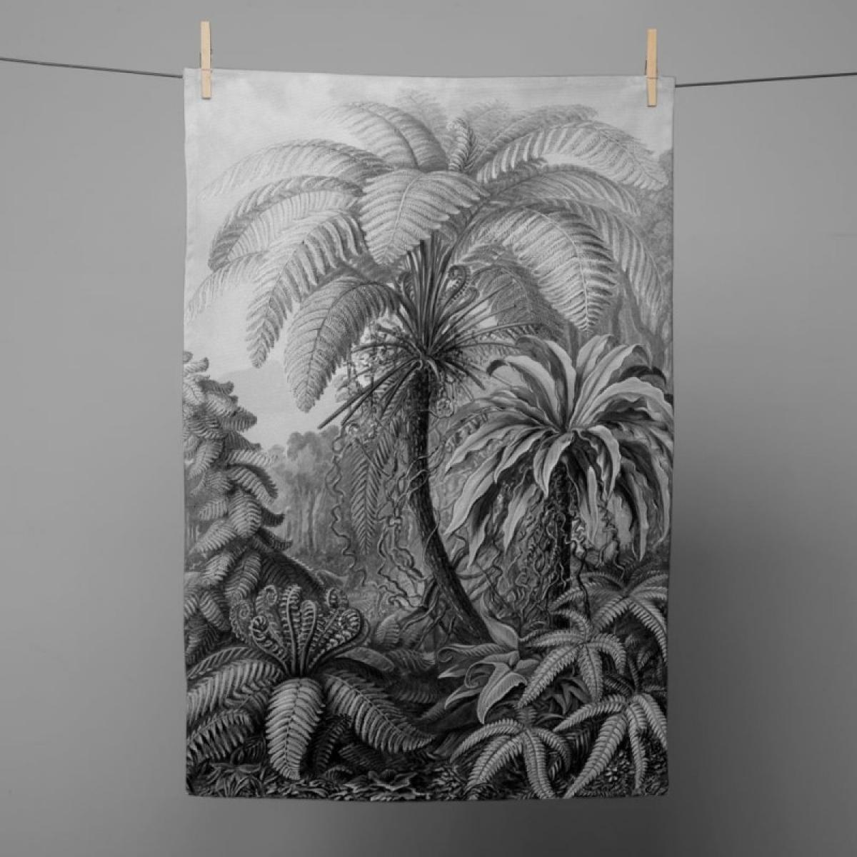 Pano vintage palm - gris oscuro - 70x1x50cm