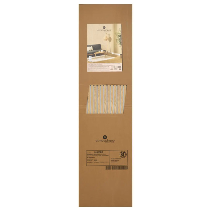 Panneau décoratif mural Colva beige fond gris 240x60cm