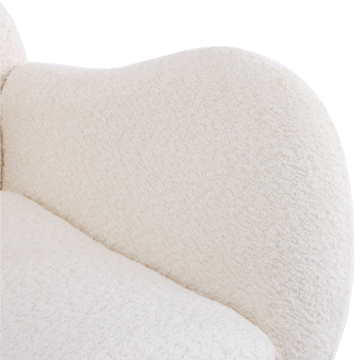 Rocking-chair en tissu bouclé - BEA