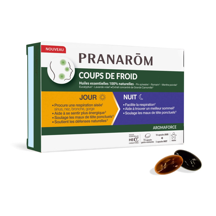 Pranarom - Capsules Coups de froid jour / nuit - 15 capsules