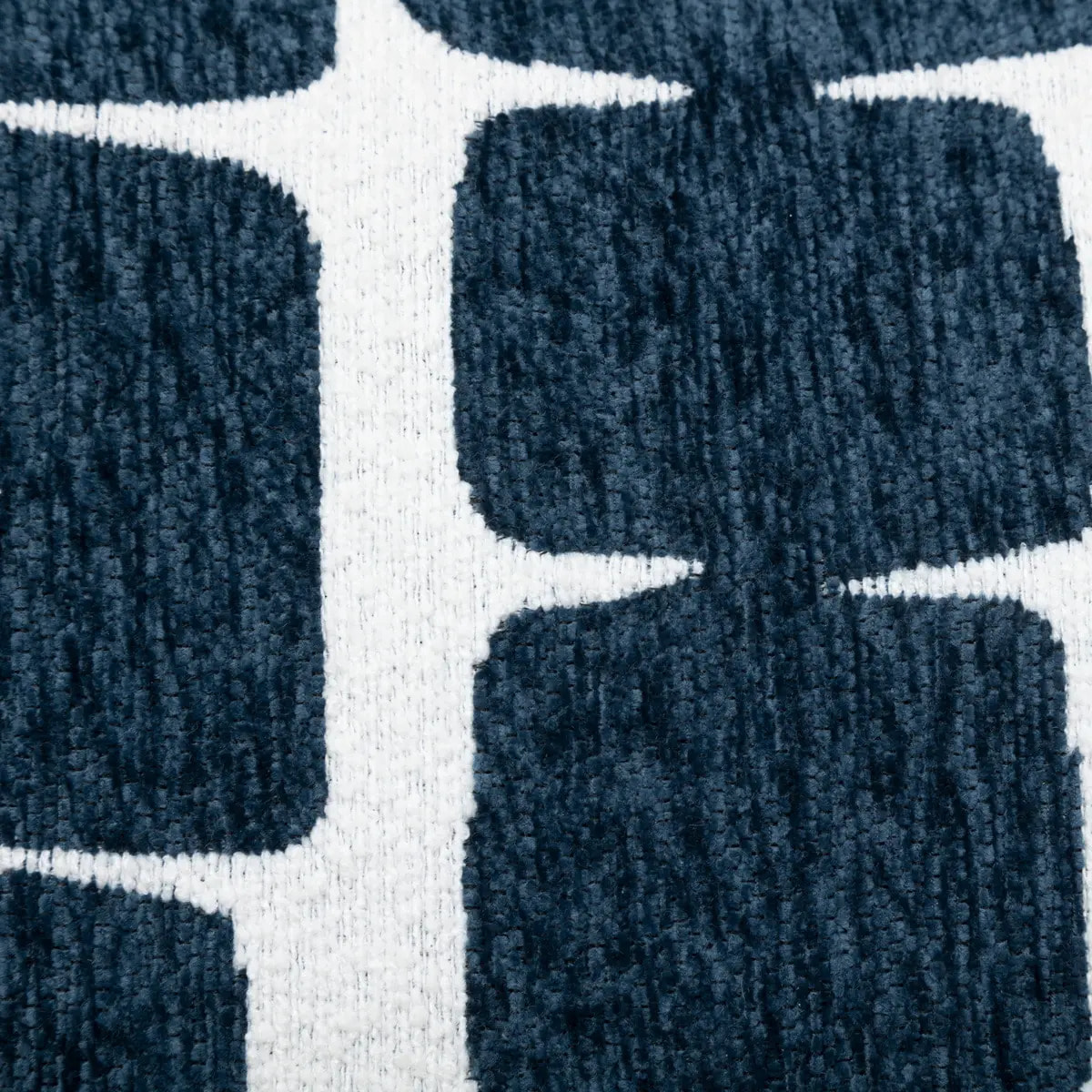 Housse de coussin Jeni chenille bleu égéen 50x30cm