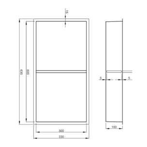 Aurum Niche de Douche à encastrer, Acier Inoxydable 304, 2 étagères, 60x30x10cm, Cuivre brossé PVD (SATAURN6030SBRG)