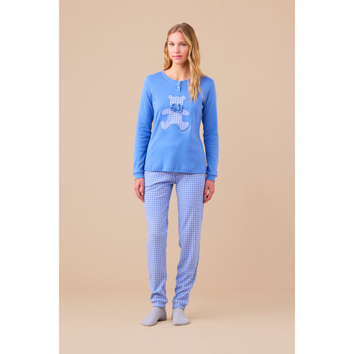 Pigiama donna caldo cotone articolo bear. Noidinotte