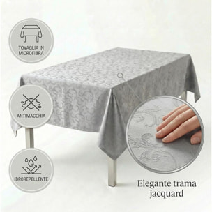 Tovaglia antimacchia impermeabile in poliestere resistente, ideale per uso quotidiano e occasioni, protegge da liquidi e sporco, facile da pulire, pratica e durevole, design elegante per cucina e sala da pranzo