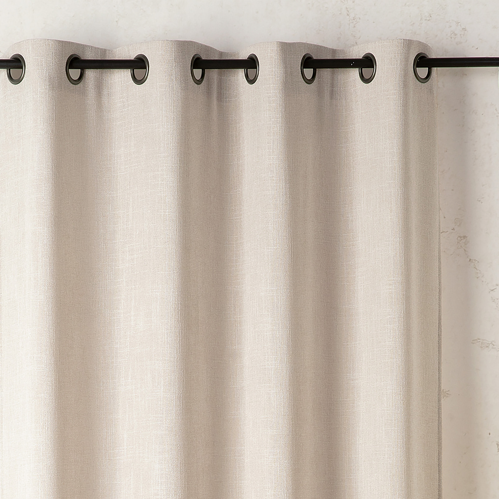 Rideau tamisant  - Effet lin authentique - Ecru