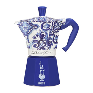 Cafetière italienne BIALETTI Moka Express 6T Collection D&G Blue