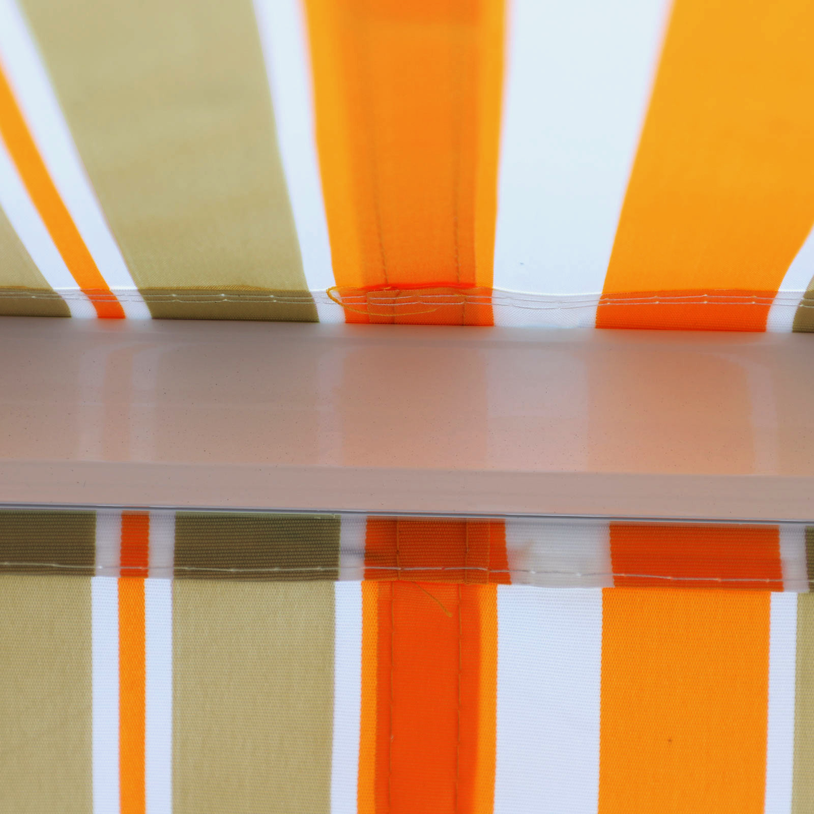 Toldo Manual Retráctil 300x250 cm Toldo para Balcón con Manivela de Metal Impermeable y Anti-UV Toldo Enrollable de Exterior para Jardín Terraza Ventanas Amarillo y Blanco