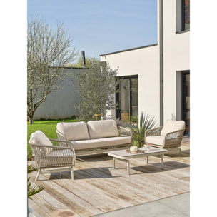 DYLIS - Salon de jardin bas en aluminium